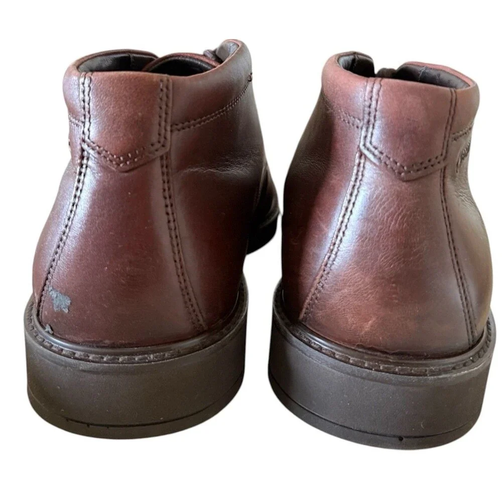 Ecco Vitrus III Brown Leather GoreTex Lace Up Ankle Boots Men’s Size 8 Eu 42